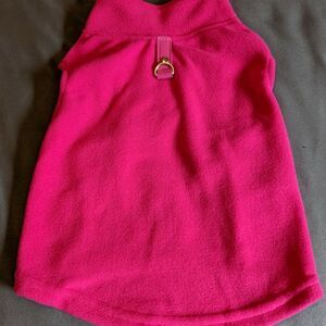 DAILY LIFESTYLE SMALL DOG PLUSH WARM WINDPROOF WINTER VEST - HOT PINK